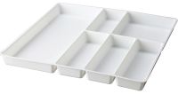 STÖDJA Cutlery tray, white 51x50 cm (สเติดย่า ถาดเก็บช้อนส้อม, ขาว 51x50 ซม.)