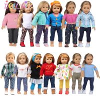 New Arrived 18 Inch American Doll Clothes Suit Cute girl autumn travel suit Clothes For 1/3 BDJ Baby Born DollToy