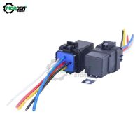 Car Auto Automobile Relay Sealed Waterproof Integrated Wired DC 12V 40A 5Pin 4Pin SPDT Switch Auto Relay