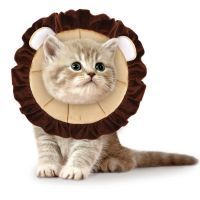 Pet Lion Shape Elizabeth Ring Comfortable Adjustable Anti-bite Recovery Collar Protective Cone For Dogs Cats