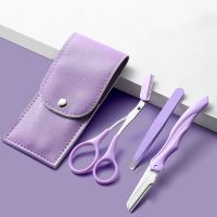 Eyebrow Trimmer Folding Eyebrow Scraper Eyebrow Comb Scissors Professional Eyebrow Shaping Scissors Comb Makeup Accessories