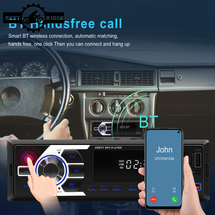 mp3สเตอริโอวิทยุรถยนต์อัตโนมัติ12v-รองรับผู้เล่นโทรศัพท์ไร้สายอินพุตวิทยุ-fm-tf-eq-ที่ชาร์จ-usb-คู่