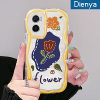 Dienya เคส A36สำหรับ A76 OPPO A96ลายดอกกุหลาบสีสันสดใสขอบคลื่นเนื้อครีมเคสโทรศัพท์โปร่งใสนิ่มเคสซิลิโคนใสกันกระแทก