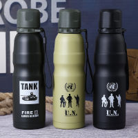 Army Men Canteen Thermos 500ml Stainless Steel insulated Cup Bottle for Water Tea Coffee Sport Outdoor Portable Travel Mug Flask