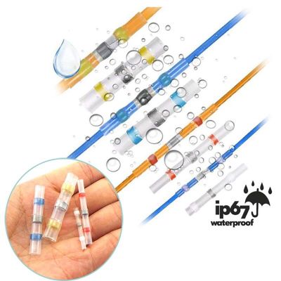 5/10/50pcs Waterproof Electrical Heat Shrink tube Soldering cable wire Connector Butt Sleeve Seal Terminals Insulated Solder Electrical Circuitry Part