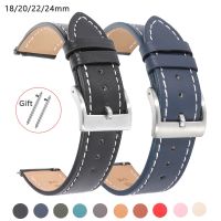 rfgykdtg High Quality Genuine Leather Straps 18/20/22/24mm for Samsung Galaxy Watch 5 4 Quick Release Watch Accessories Cowhide Watchband