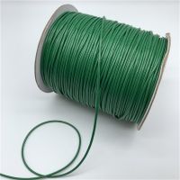 0.5mm 0.8mm 1mm 1.5mm 2mm Green Waxed Cotton Cord Waxed Thread Cord String Strap Necklace Rope For Jewelry Making