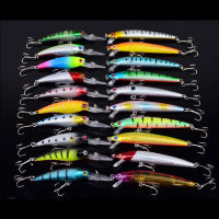 20 pcs set minnow mixed Fly Fishing lure set artificial Hard bait Realistic bait Carp fishing tackle Pesca wholesale