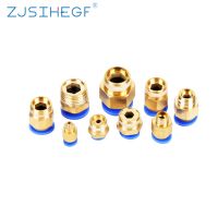 PC Air Pneumatic Fitting 4mm 6mm 8mm 10mm 12mm Hose Tube 1/4 BSP 1/2 1/8 3/8 Male Thread Pipe Connector Quick Coupling Brass