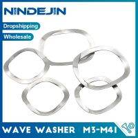 NINDEJIN 5-40 buah mesin cuci gelombang musim semi M3 M4 M5 M6 M8 M10 M12 M16-M41 304 mesin cuci kunci gelombang baja tahan karat
