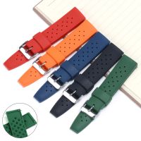 ∏♞ↂ 20mm 22mm Tropical Fluoro Rubber Bracelet Watch Band Replacement for Seiko SRP777J1 Diving Waterproof Silicone Watch Strap Belt