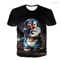 2023 NEW Doraemon Zombie 3d Printed Short Sleeved T-shirt, Suitable for Both Men And Women. Size：s-5xl