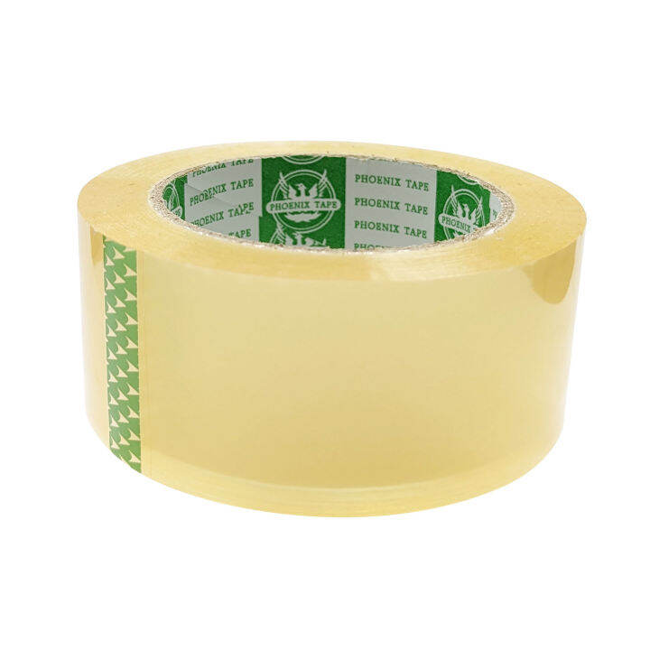 phoenix-green-packaging-tape-48-mm-low-noise-เทปใสติดกล่องพัสดุ-เสียงเบา-ความยาว-100-หลา-1ชื้น-ของแท้