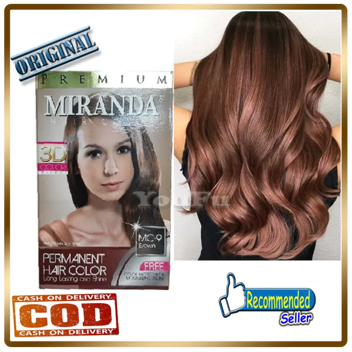 Semir Rambut Yang Bagus Permanen Warna Miranda Hair Color Premium MC9 Brown Paket Miranda + Set