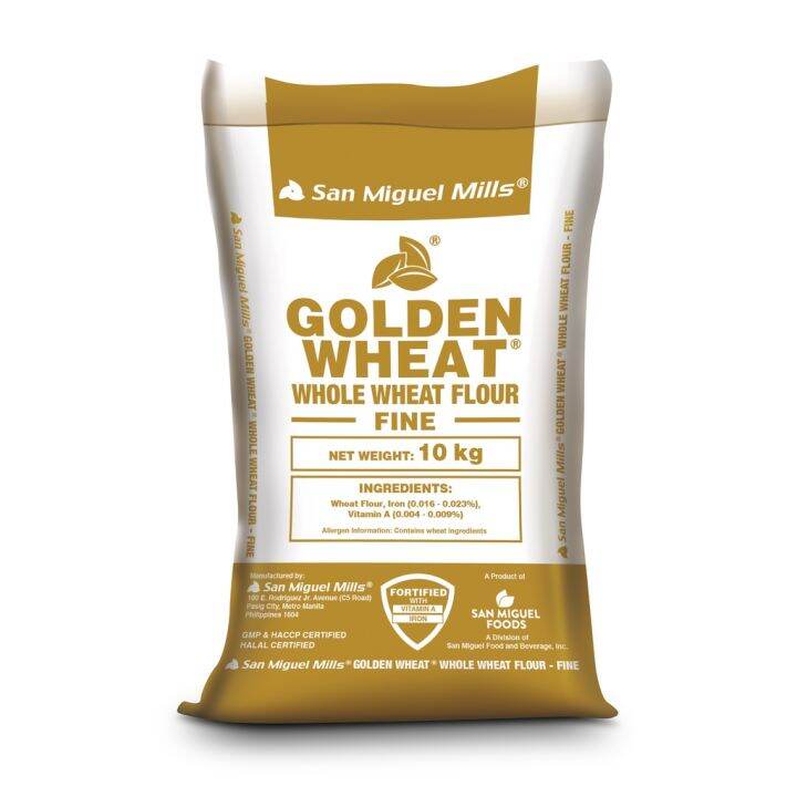 ☀Golden Wheat Whole Wheat Flour Fine (San Miguel) 1kg♜ Lazada PH