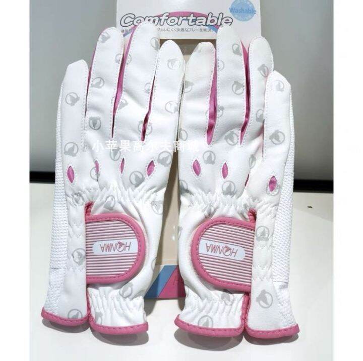 honma-golf-ladies-gloves-non-slip-leather-breathable-all-weather-synthetic-wear-resistant-hands-authentic-golf