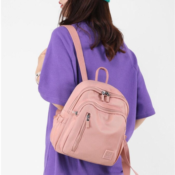 gstar-กันน้ำไนลอนกระเป๋าเดินทางสตรีสีบริสุทธิ์กระเป๋าถือเกาหลีความจุมากคุณภาพสูงกระเป๋านักเรียน