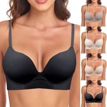 Sexy Seamless Brassiere Wire Free Push Up Bras for Women Plunge T