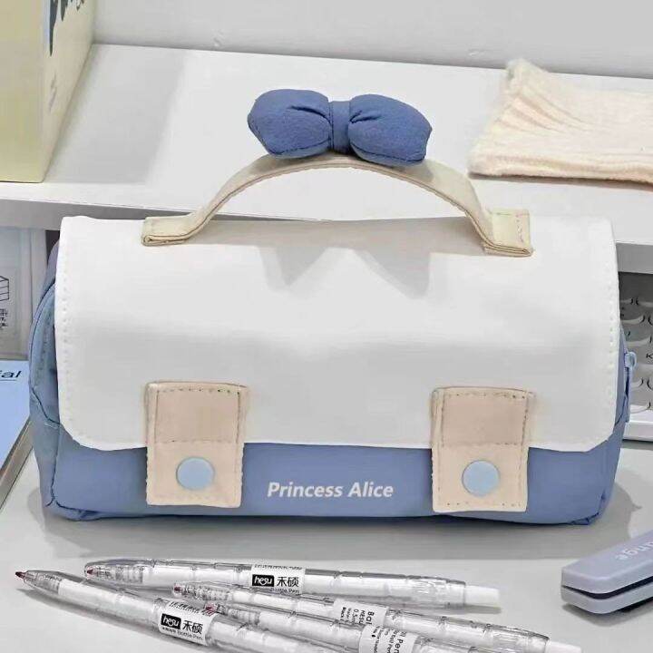 cartoon-cute-bow-snow-white-large-capacity-portable-pencil-case-portable-stationery-bag-personality