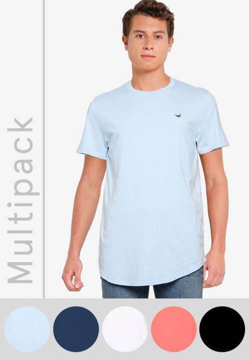 hollister curved hem t shirt