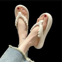 Soft bottom cute couple flip flops women summer thick bottom outer wear net red super fire non-slip deodorant bath beach slippers