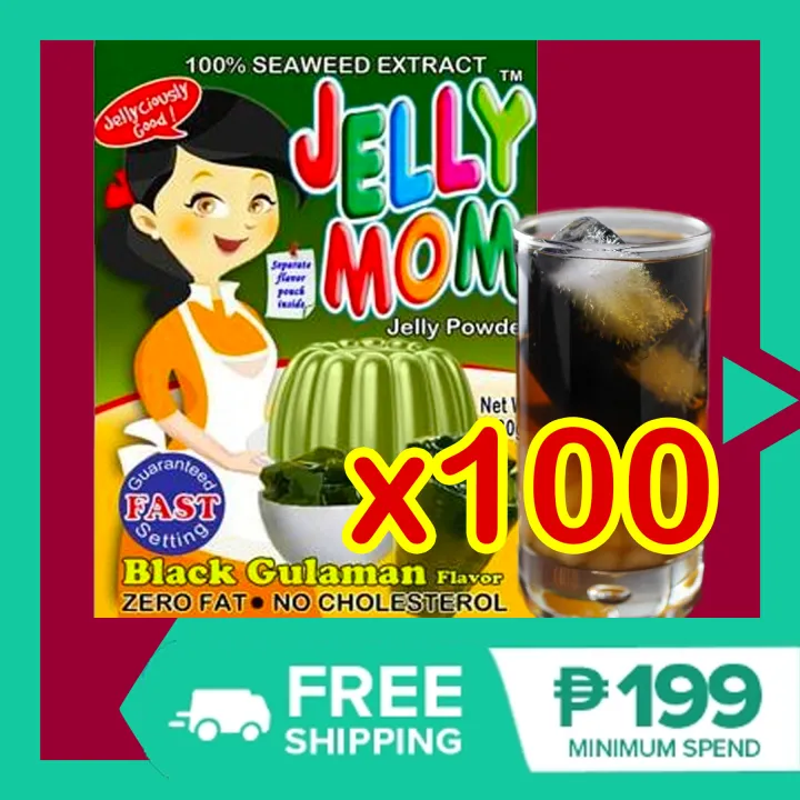 100x 30g JELLYMOM BLACK GULAMAN Powder GELATIN Powder Gelatine Gel