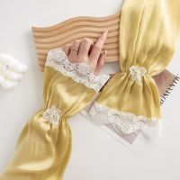 Summer Long Fingerless Gloves Women Sun Protection Sleeves Gloves Lady Thin Lace Soft Arm Sleeve Sunscreen Uv Breathable Mittens Sleeves