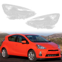 ฝาครอบเลนส์ใสโป๊ะโคมไฟไฟหน้าซ้ายรถยนต์สำหรับ Toyota Prius C 2012 2013 2014