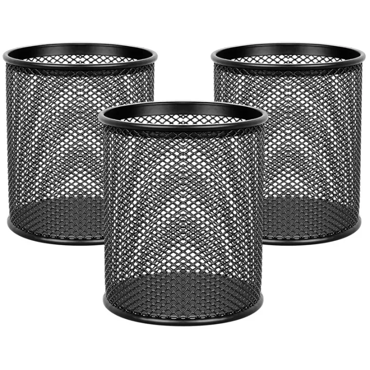 3 Pack Pen Holder Mesh Pencil Holder Metal Pencil Holders Pen Organizer