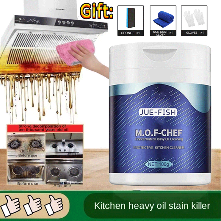 Mof Chef Cleaner Powder,Heavy Oil Pollution Stain Cleaning Powder