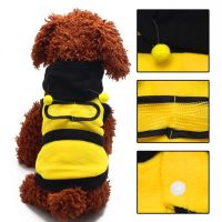 Dogs clothes Cute Fleece Bumble Bee Lovely Wings Dog Cat Pet Harness Costume Apparel Clothes Coat pets hoodies clothing