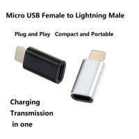 Micro USB to Lightning Adapter Micro Usb Female to Lightning Male Connecor Charging Data Sync for iPhone Ipad iPod and AirPods Adapters