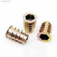 ✴☎┇ 20X M4 M5 M6 M8 Metal Hexagon Hex Socket Head Embedded Insert Nut E-Nut for Wood Furniture Inside and Outside Thread Zinc-alloy