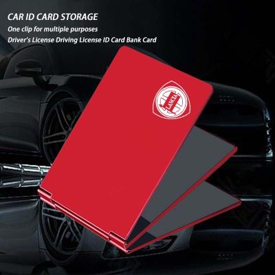Car Drivers License Cover Metal Alloy Document Cover Credit ID For Lancia Key Ypsilon Delta Musa Nera Thema STRATOS Accessories