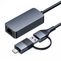 เคเจดอนเน็ก®ไฟสีเหลืองอะแดปเตอร์อีเทอร์เน็ตอะแดปเตอร์ Usb Type-C ความเร็วเครือข่ายกิกะบิตเสมอ2-In-1 Usb3.0/Type-C ที่รวดเร็วและเชื่อถือได้เพื่อ Rj45อะแดปเตอร์อีเทอร์เน็ตสำหรับแล็ปท็อปเดสก์ท็อปตัวแปลงเครือข่ายความเร็วสูงและโทรศัพท์