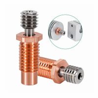 ●♗☸ 1PC 3D Printer Parts V6 Titanium Alloy Bimetal Heat Break Throat E3D Smooth Thread Heatbreak Heater Block Metal Throat Nozzle