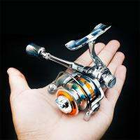 MINI SPINNING รอกตกปลาสังกะสีโลหะผสมซ้ายขวาชาร์ตได้ที่จับพับได้ 2 แบริ่ง