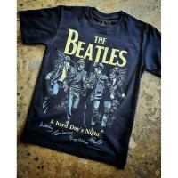 เสื้อยืดฤดูร้อนBT 159-The Beatles T-shirt เสื้อยืด สีดำ BT Black Timber T-Shirt ผ้าคอตตอน สกรีนลายแน่น S M L XL XXLเสื้อยืดพิมพ์ลาย