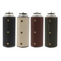 Leather Fuel Canister Sleeve Portable Gas Cylinder Bottle Cover Propane Tank Holder Bag Case Protector Camp Accessories