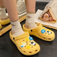 LEMONJ รองเท้าแตะ Crocs นักบินอวกาศกันลื่นรองเท้าแตะรองเท้าการพยาบาลการ์ตูนนุ่มกันน้ำผู้หญิง