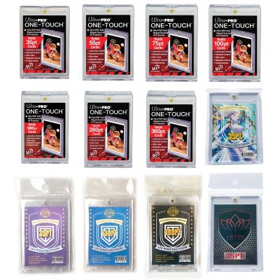 Ultra Pro 35/55/75/100/130/180 PT One-Touch Golden Magnetic Card Holder Cases Hold Regular Basketball Football Hockey MTG Cards