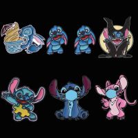 【Fashion house]Kawaii Stitch Enamel เข็มกลัดสำหรับผู้หญิงผู้ชาย Collar Badge กระเป๋าเป้สะพายหลังเสื้อ Lapel Pin แฟชั่นเครื่องประดับ Accessories