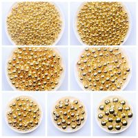 3mm-12mm Gold/Silver Loose Metal Smooth Spacer Beads for needlework accessories &amp; Jewelry Making Beads