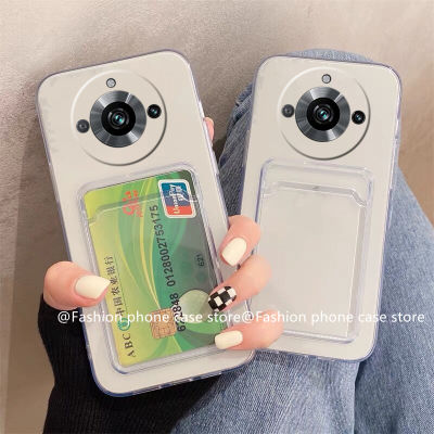 Phone Case เคส Realme 11 Pro Realme11Pro + Plus 5G เคสซิลิโคนใสพร้อมกระเป๋าเก็บบัตรป้องกันเลนส์เต็มรูปแบบฝาครอบนุ่ม2023