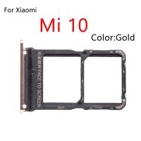 ถาดใส่ซิมขาตั้งสำหรับ Xiaomi Mi10 Mi 10/10 Pro ที่ใส่ถาดใส่ซิมซิมการ์ดเต้ารับตัวแปลงซ่อมแซมชิ้นส่วนอะไหล่ LKT37122