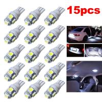 15pcs High Quality Car Vehicle Side Tail Lights Bulbs Lamp T10 White LED 5050 5smd Wedge W5W 194 168 2825 158 192 12V