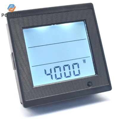pcbfun LCD เครื่องวัดค่าพลังงานไฟฟ้าแอมแปร์แรงดัน20A DC6-200V จอแสดงผลดิจิตอลที่มีแสงไฟวัดโวลต์เครื่องทดสอบกระแสไฟฟ้า