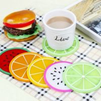 Silicone Non Slip Coasters ，Cute Fruit Coasters for Drink Car Cup Holder Coaster Heat Insulation Drink Cup Mat