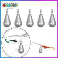 PINK A 5PCS 5g/7g/10g/14g/20g Round Shot น้ำหนักเพิ่มเติม Line Sinkers หยดน้ำ น้ำหนักตะกั่วตกปลา Sinker Hook Connector