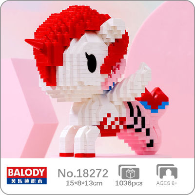 Balody 18272สัตว์โลกยูนิคอร์นเมอร์เมดบินม้ามอนสเตอร์สัตว์เลี้ยงตุ๊กตามินิเพชรอิฐบล็อกอาคารของเล่นสำหรับเด็กไม่มีกล่อง